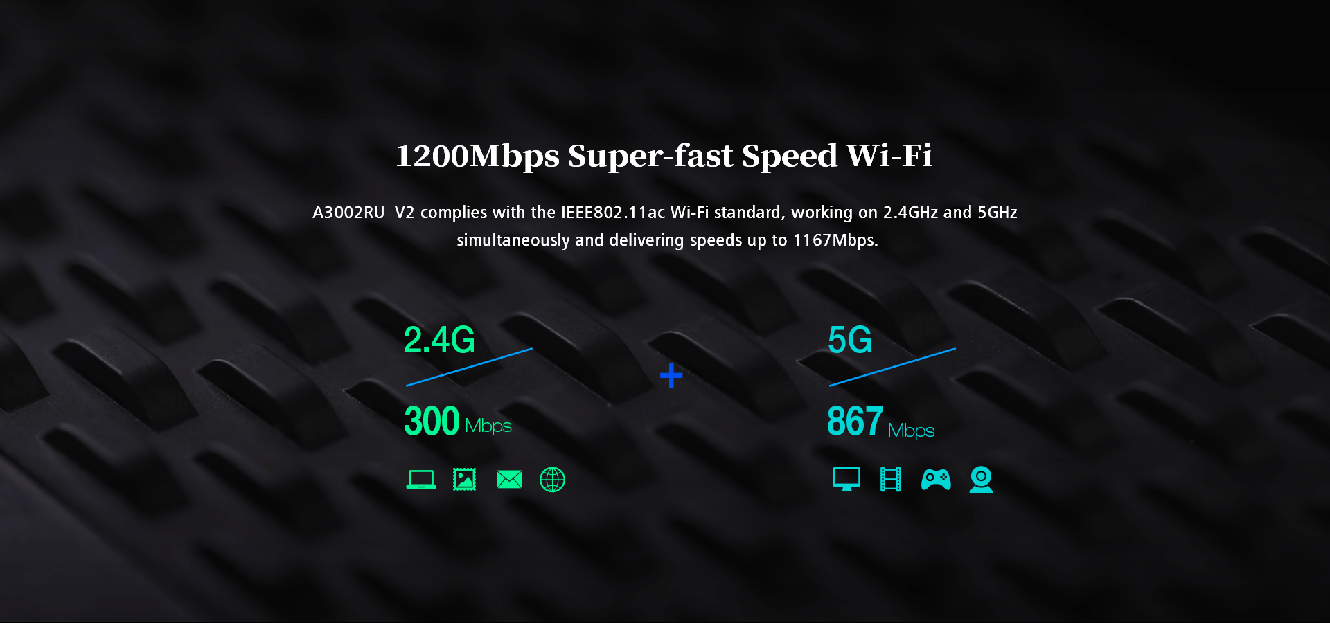 1200Mbps  Super Speed Wi-Fi