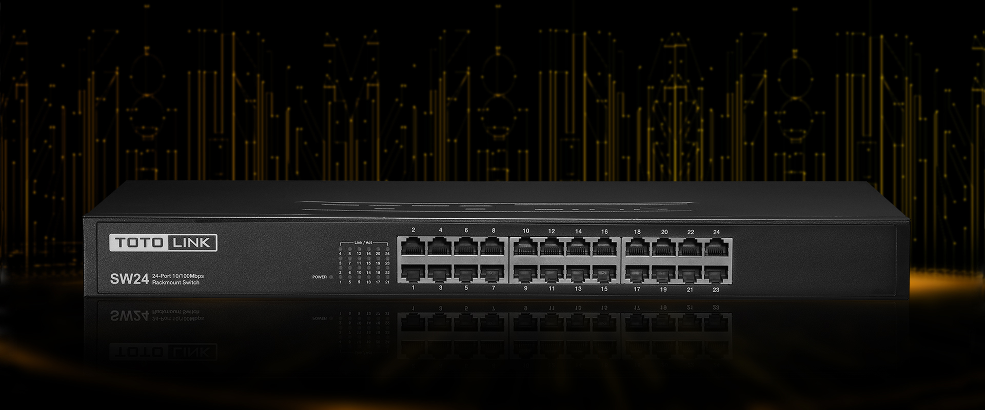 Sw24-24-Port-10-100Mbps-unmanaged-switch