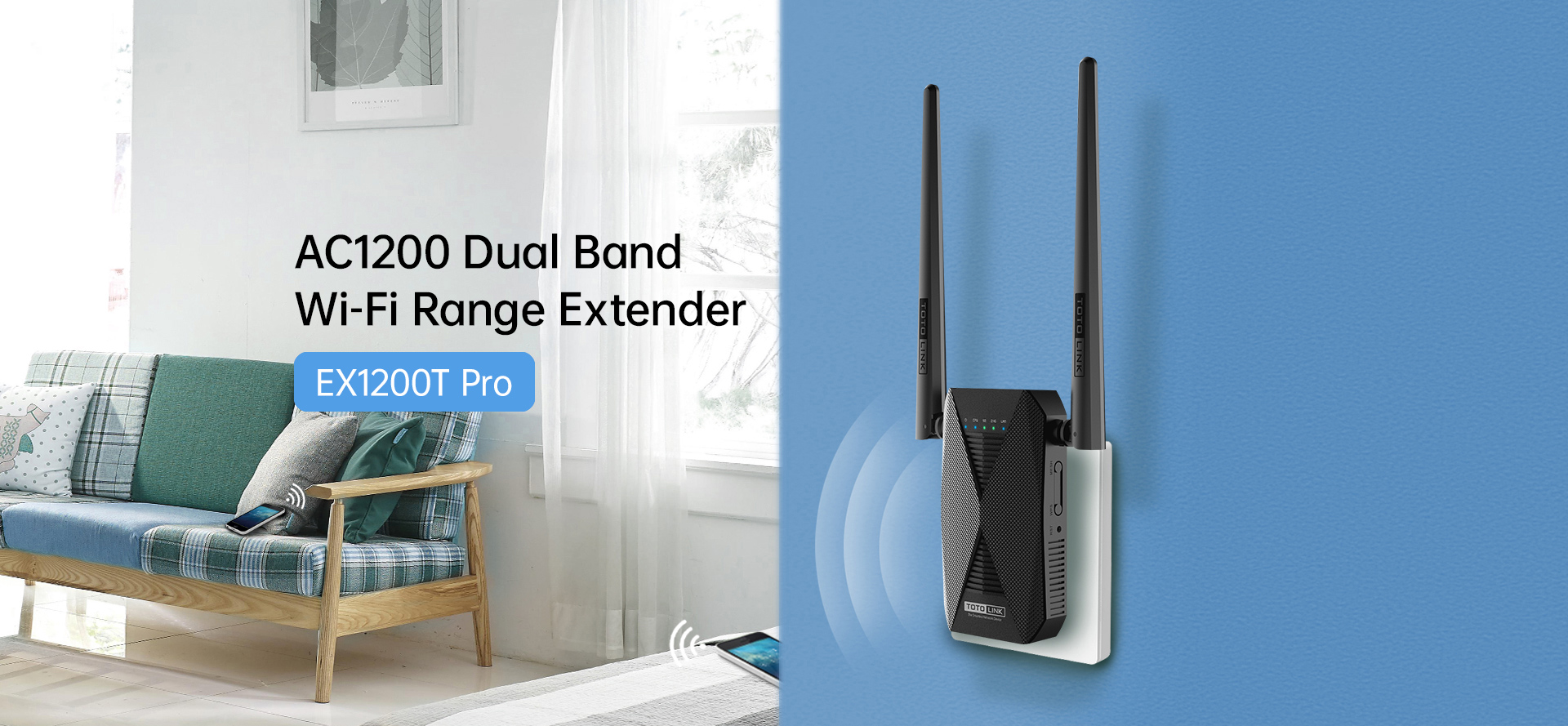  AC1200 Dual Band Wi-Fi Range Extender 