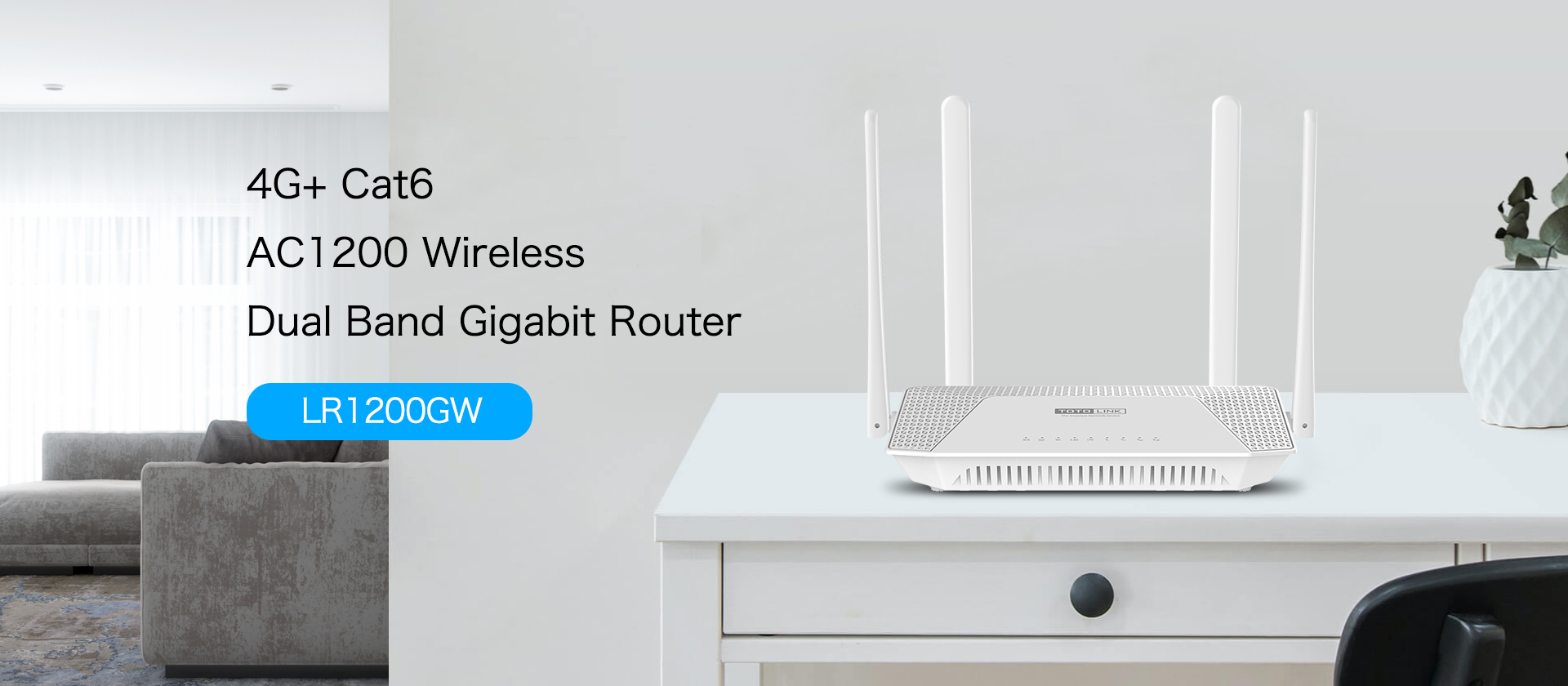 LR1200GW 4G+ Cat6 AC1200 Wireless Dual Band Gigabit Router Dubai