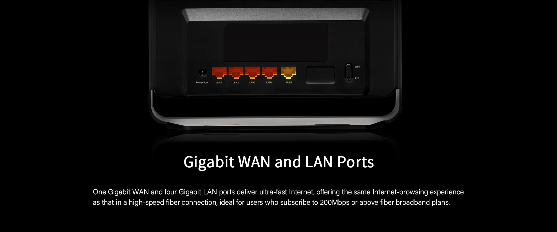 Gigabit WAN and LAN Ports 