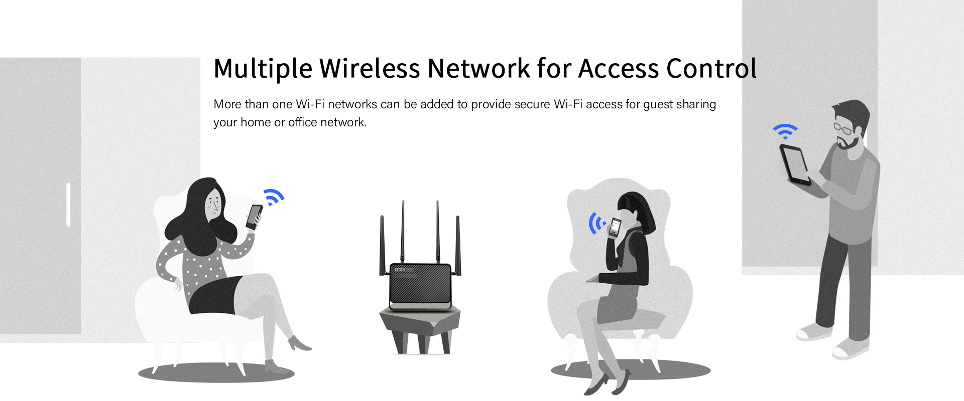 Multiple wireless Network for access control