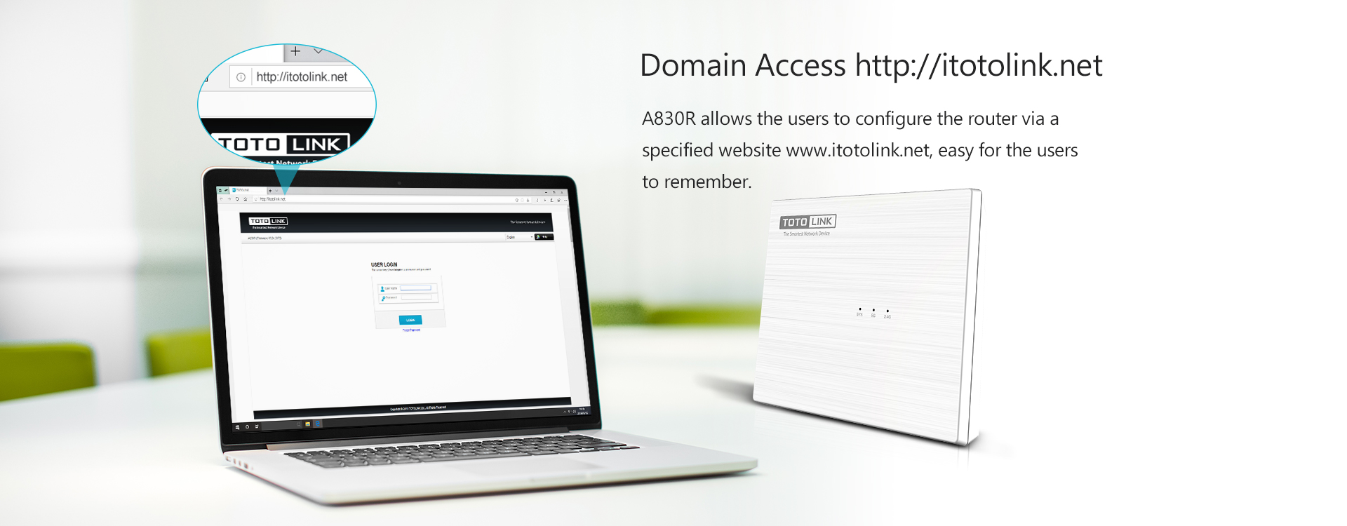 domain access for router configuration