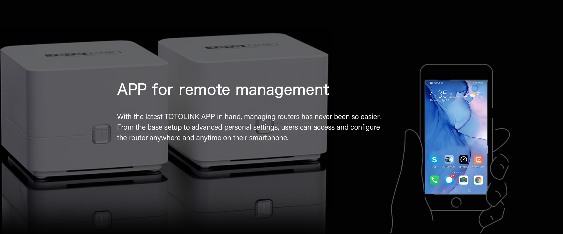 App for remote management Support Router 