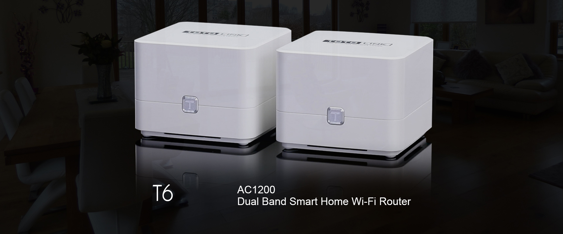 T6 AC1200 Dual Band Smart Home Wi-Fi Router