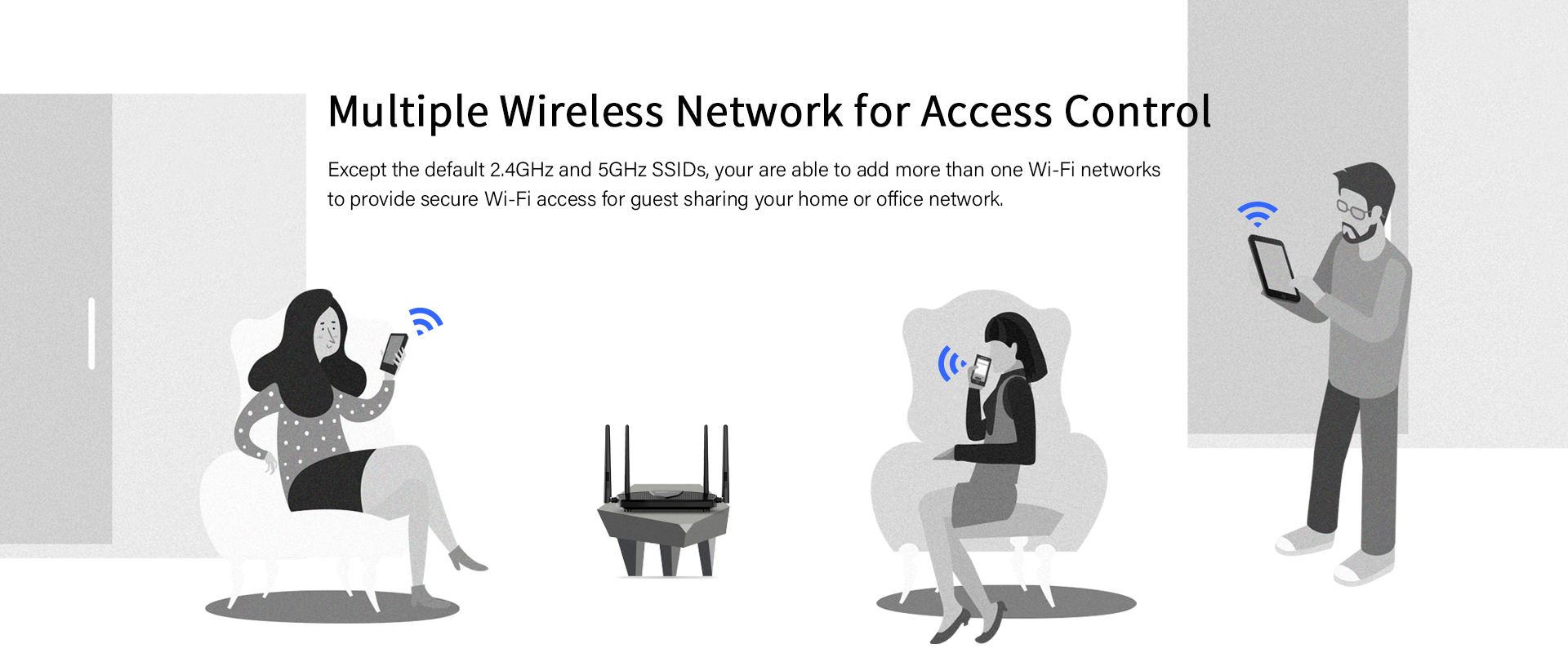 Multiple Wireless Network for access-control