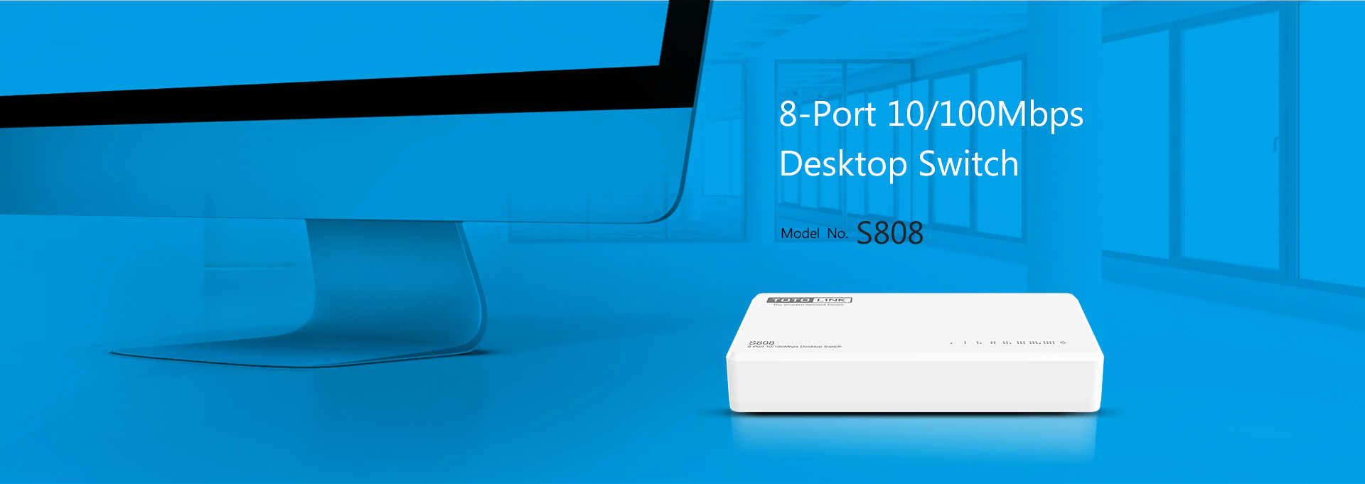  S808-8-Port-10/100Mbps-Desktop-switch 
