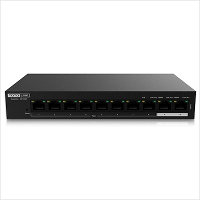 10-Port 10/100Mbps PoE Powered Switch