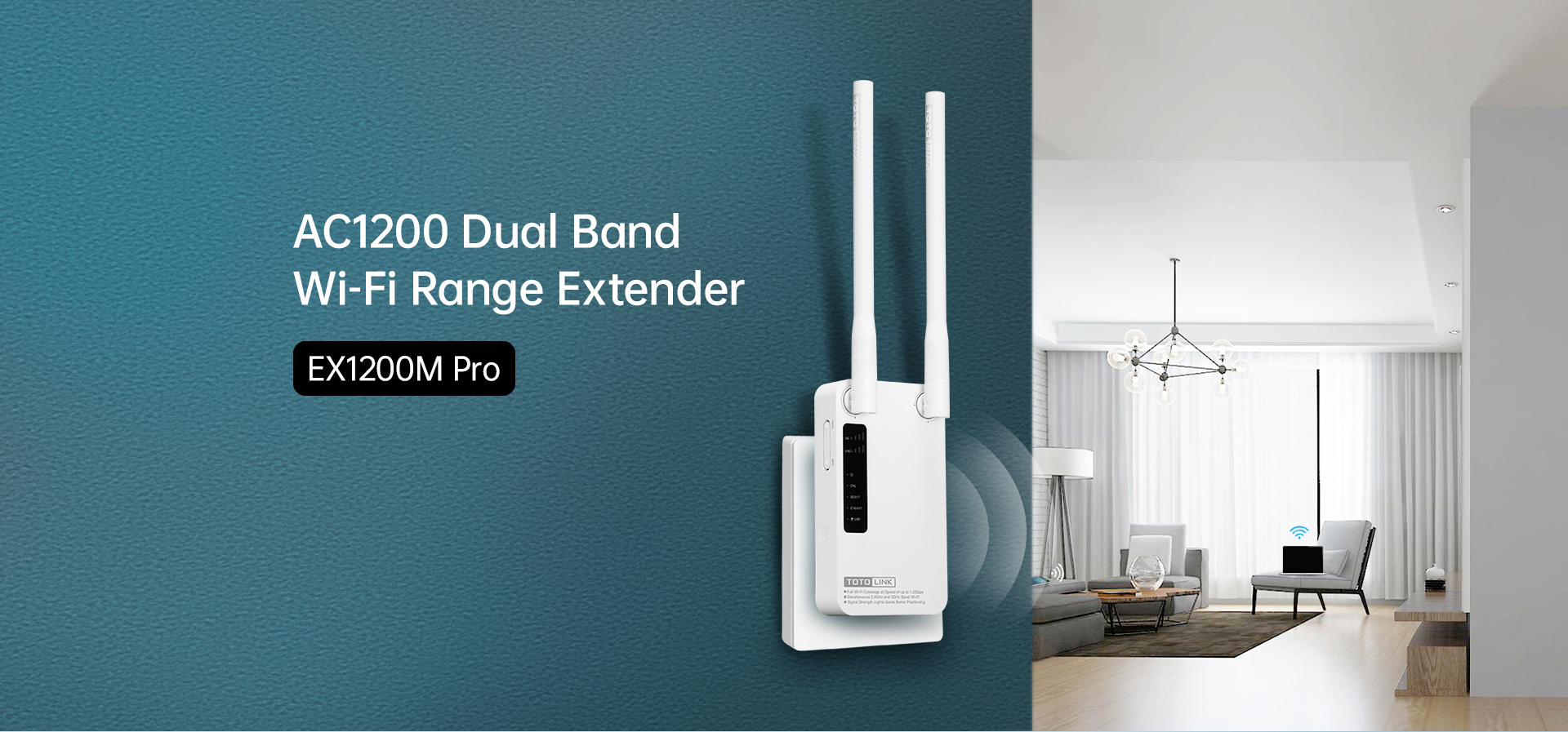  EX1200M  AC1200 Dual Band Wi-Fi Range Extender 